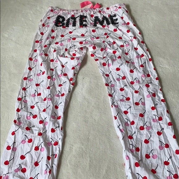 PINK cherry print pajama pants - Picture 4 of 6
